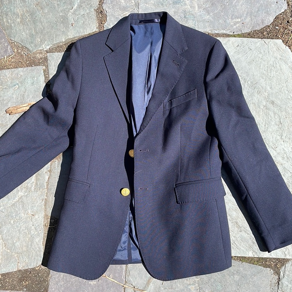 Kids stretch navy blazer vineyard vines size 10